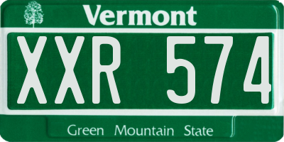 VT license plate XXR574