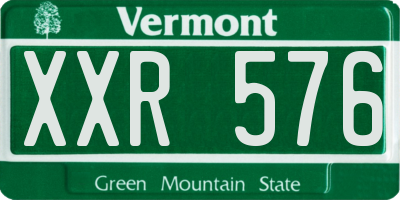 VT license plate XXR576