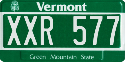 VT license plate XXR577
