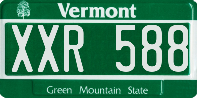VT license plate XXR588