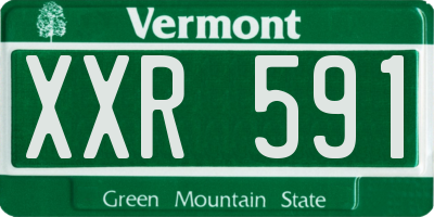 VT license plate XXR591