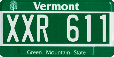 VT license plate XXR611