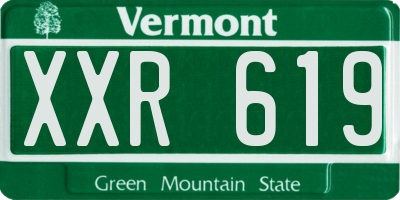 VT license plate XXR619