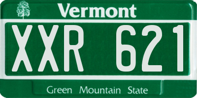 VT license plate XXR621