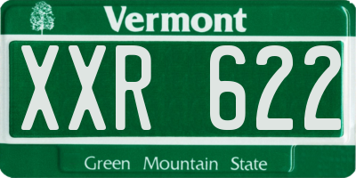 VT license plate XXR622