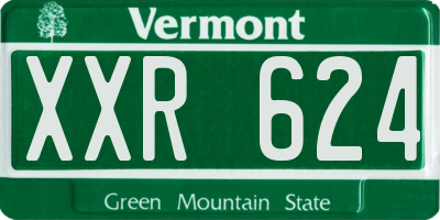 VT license plate XXR624