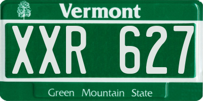 VT license plate XXR627