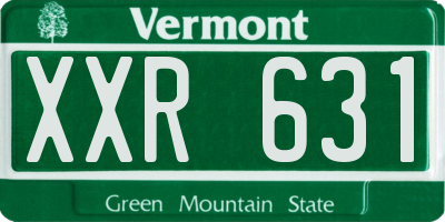 VT license plate XXR631