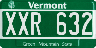 VT license plate XXR632