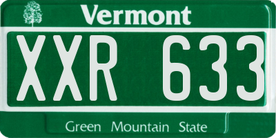 VT license plate XXR633
