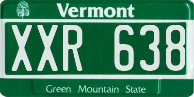 VT license plate XXR638