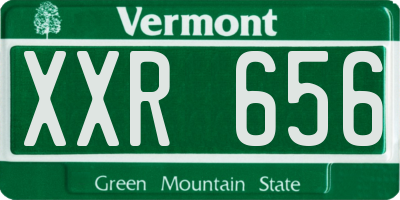 VT license plate XXR656