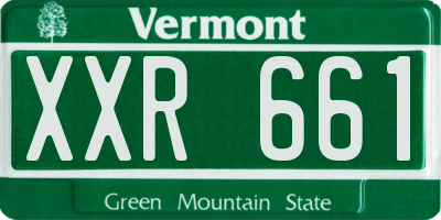 VT license plate XXR661