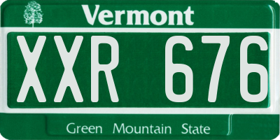 VT license plate XXR676