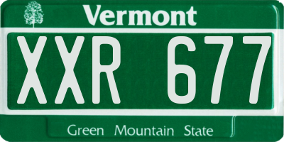 VT license plate XXR677