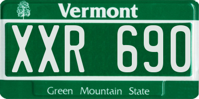 VT license plate XXR690
