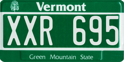 VT license plate XXR695