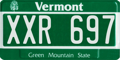 VT license plate XXR697