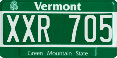 VT license plate XXR705