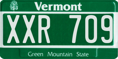 VT license plate XXR709
