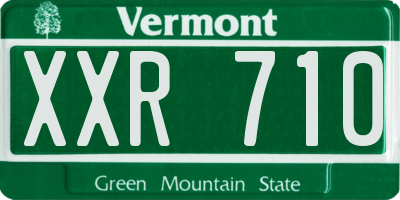 VT license plate XXR710