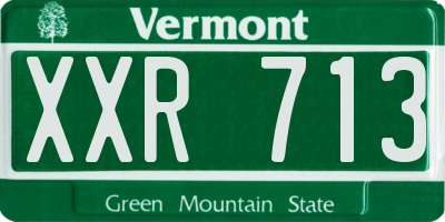 VT license plate XXR713