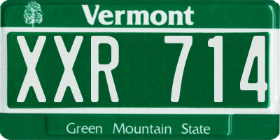 VT license plate XXR714