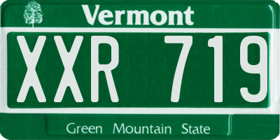 VT license plate XXR719