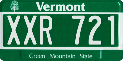 VT license plate XXR721