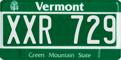 VT license plate XXR729