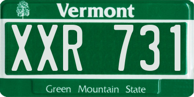 VT license plate XXR731