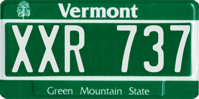 VT license plate XXR737