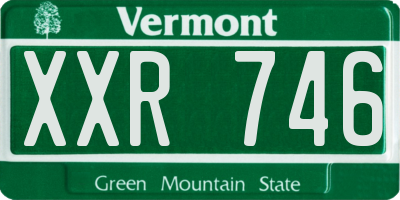 VT license plate XXR746