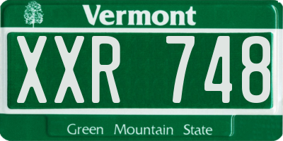 VT license plate XXR748