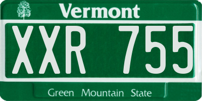 VT license plate XXR755