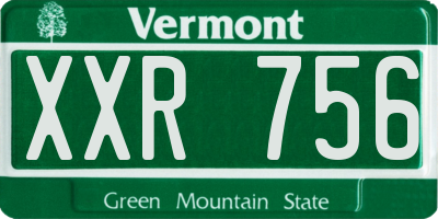 VT license plate XXR756