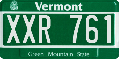 VT license plate XXR761