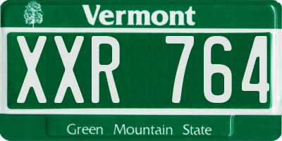VT license plate XXR764