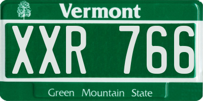 VT license plate XXR766