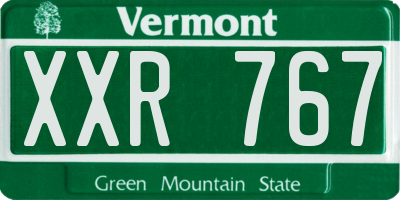 VT license plate XXR767
