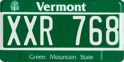 VT license plate XXR768