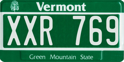 VT license plate XXR769