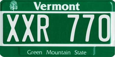 VT license plate XXR770