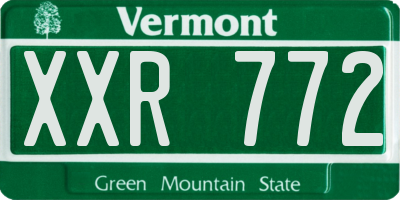 VT license plate XXR772