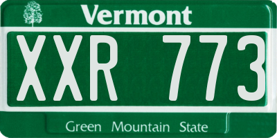 VT license plate XXR773