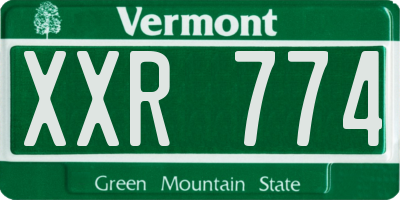 VT license plate XXR774