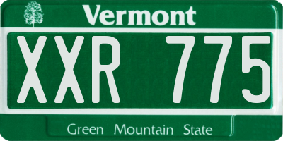 VT license plate XXR775