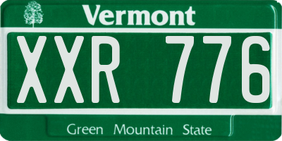 VT license plate XXR776