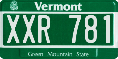 VT license plate XXR781