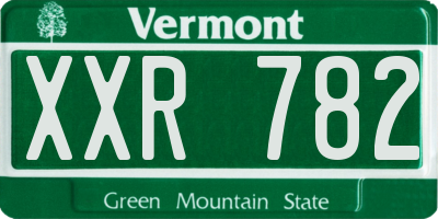 VT license plate XXR782